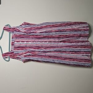 Vintage Handmade Striped Button Front Dress XL